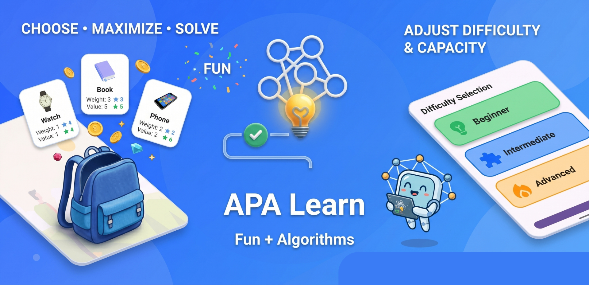 APA Learn , interactive algorithm learning app